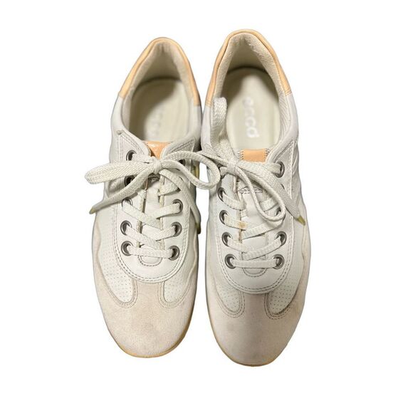 ECCO Mobile II White Nubuck Suede Trim Size 40 9.5 - Picture 2 of 12